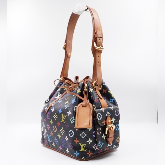 ❌️❌️SOLD❌️❌️BL23❤️Louis Vuitton Black Monogram Multicolor Canvas Noe - Picture 3 of 16